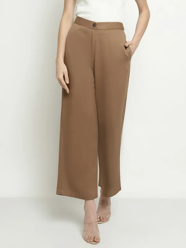 Mettle Women Loose Fit High-Rise Trousers