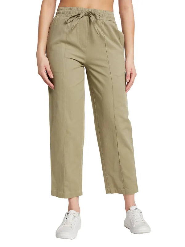 Mettle Women Cotton Mid Rise Track Pants