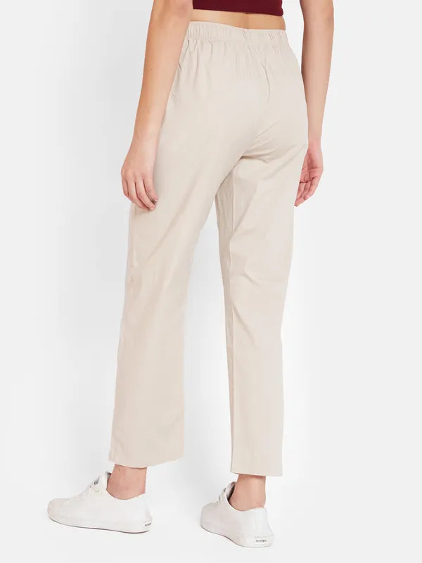 Mettle Women Mid Rise Outdoor Cotton Track Pants