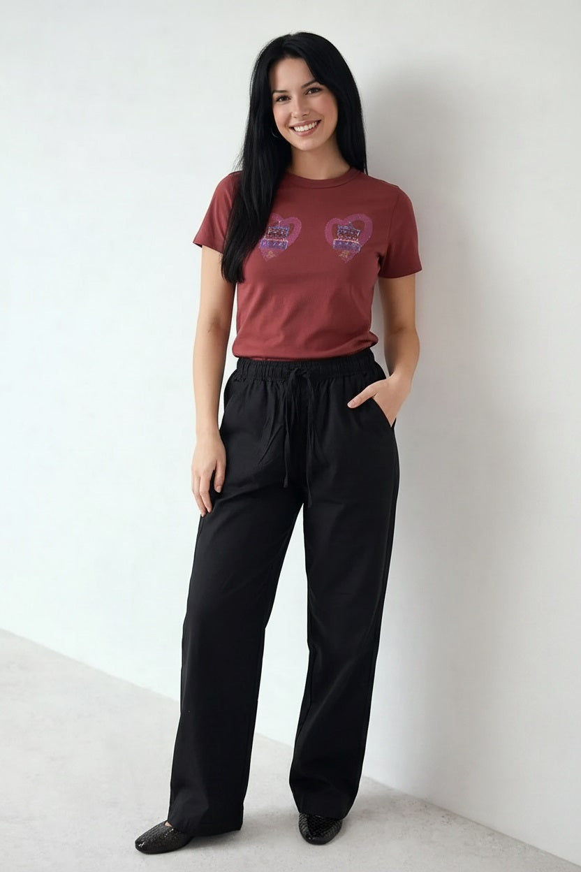 Women Black Regular Fit Track Pants