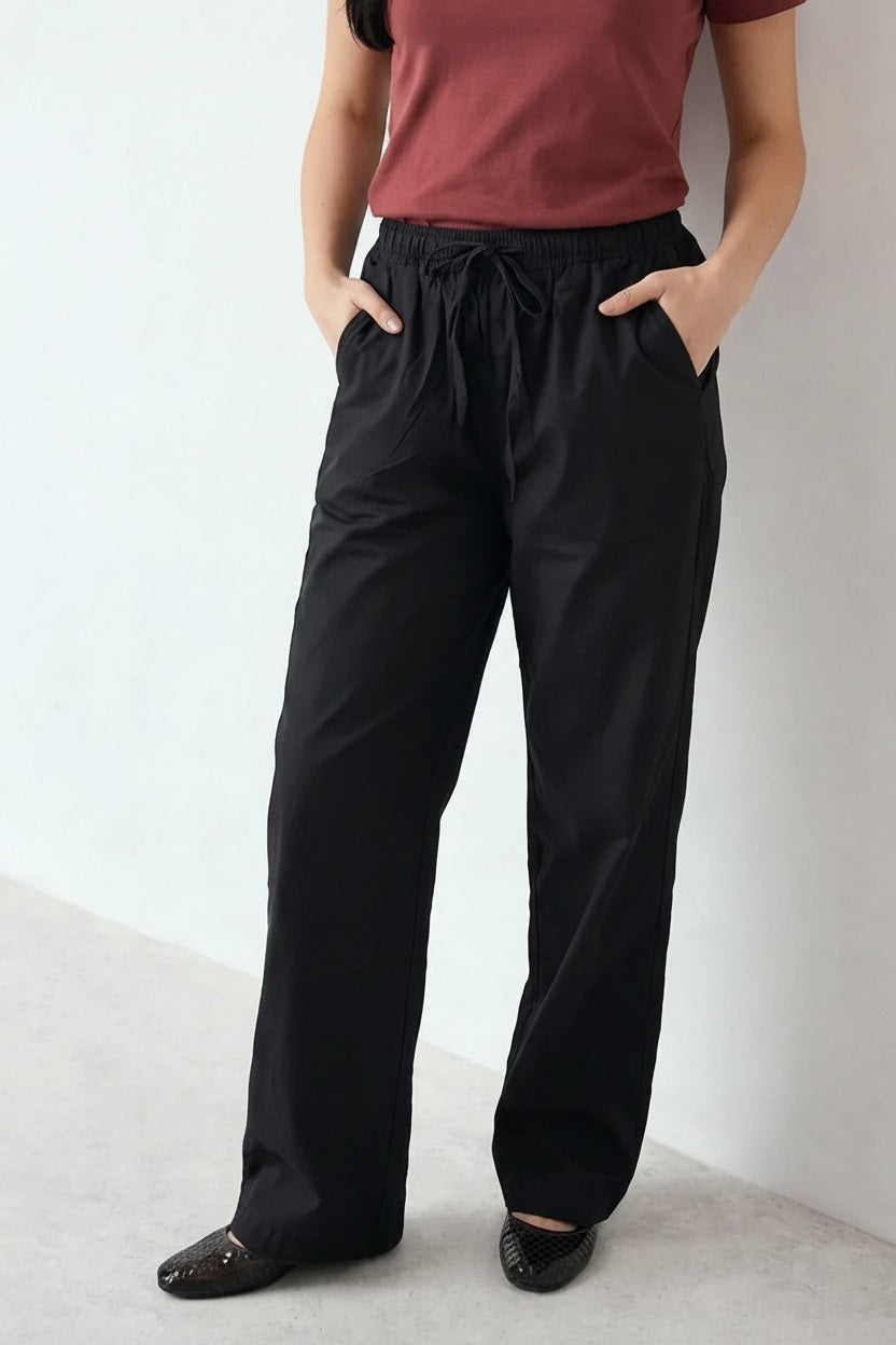 Women Black Regular Fit Track Pants