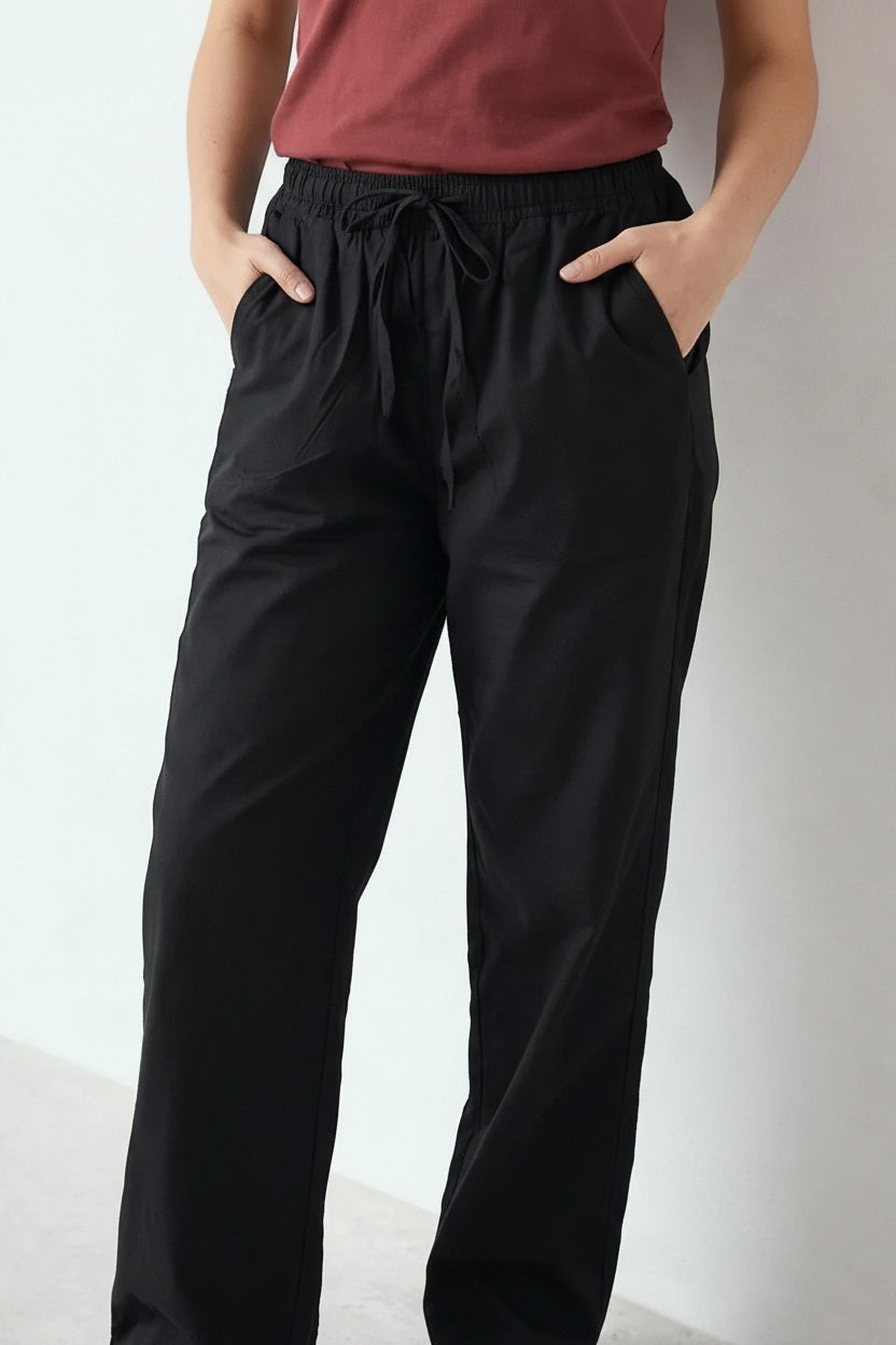 Women Black Regular Fit Track Pants