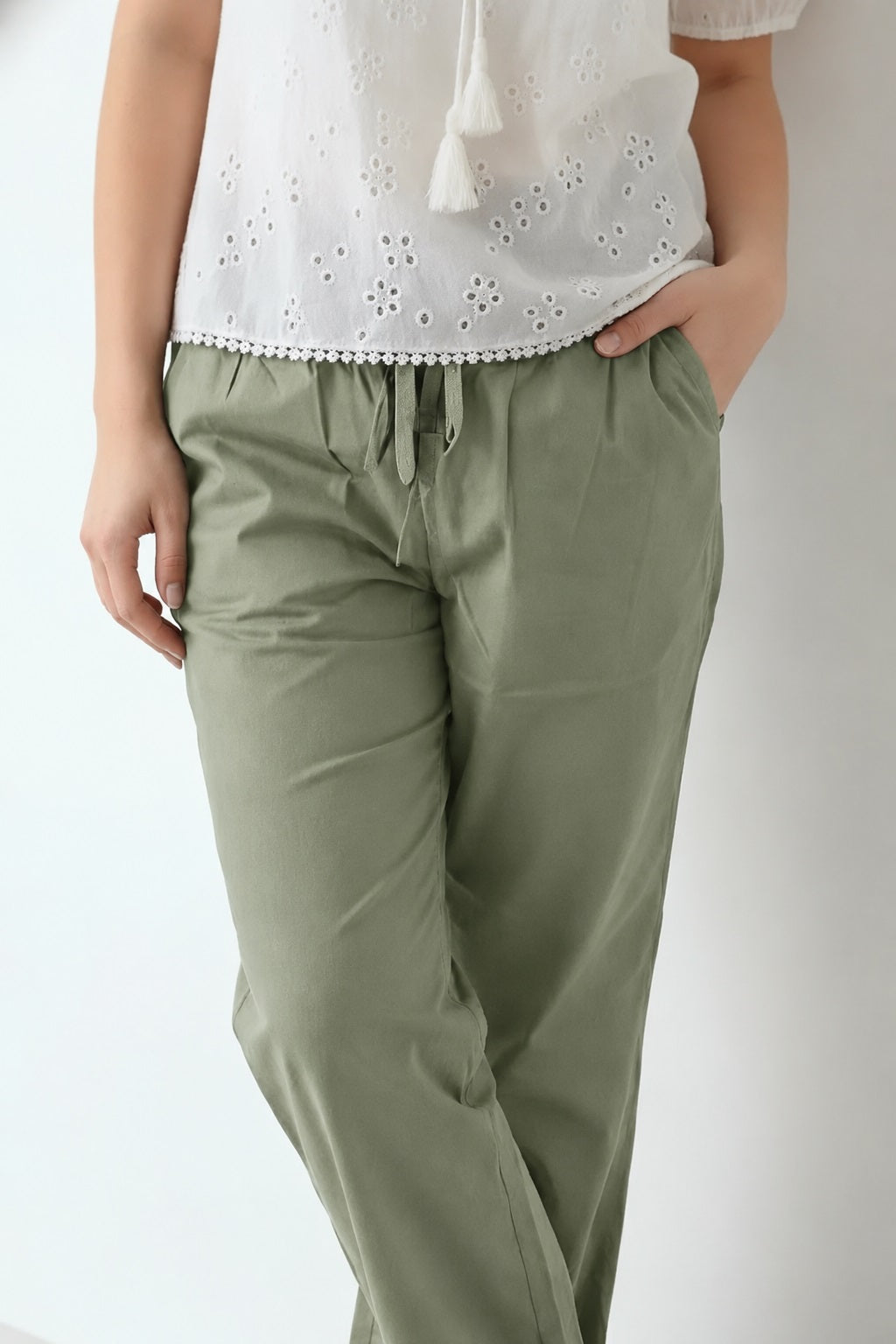 Women Olive Regular Fit Track Pants