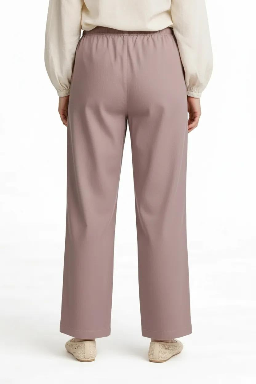 METTLE Women Suede Pink Regular Fit Track Pants