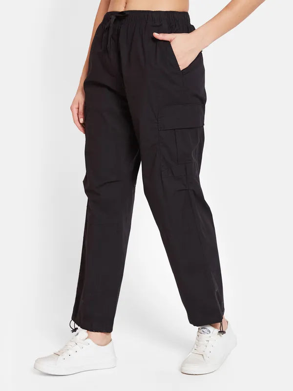 Mettle Women Regular Cotton Cargo Styled Joggers