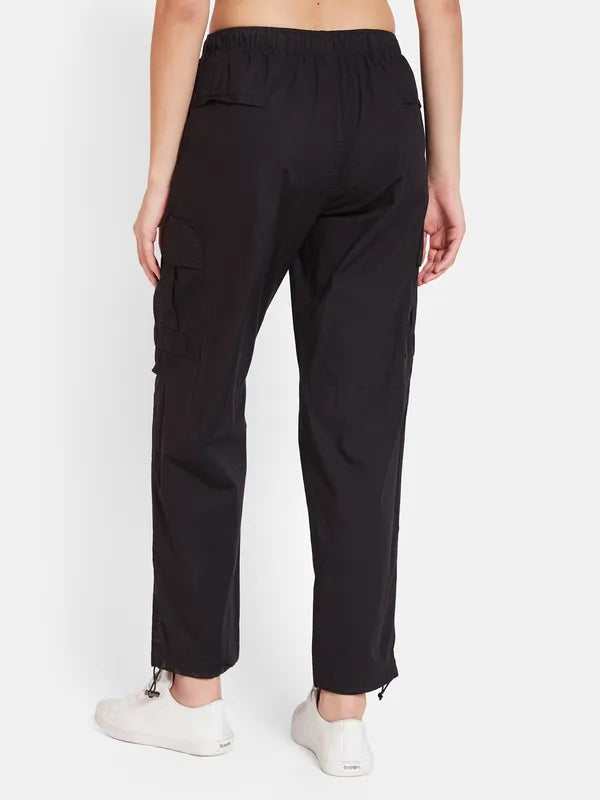 Mettle Women Regular Cotton Cargo Styled Joggers