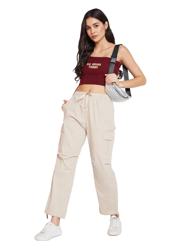 Mettle Women Mid-Rise Cotton Track Pants