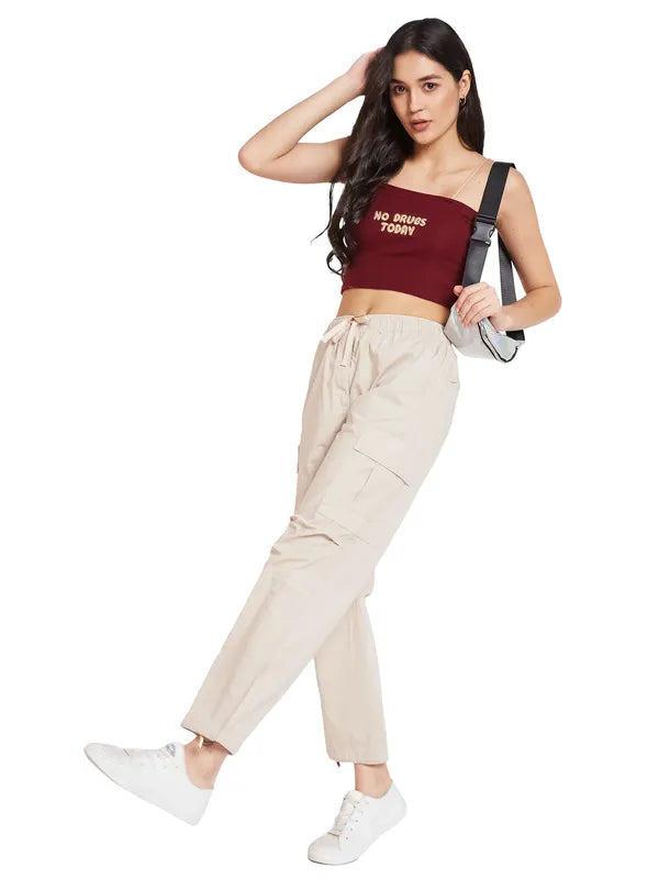 Mettle Women Mid-Rise Cotton Track Pants