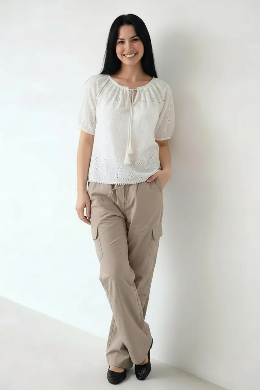 Women Sand Regular Fit Cargos