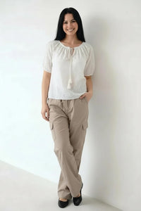 Women Sand Regular Fit Cargos
