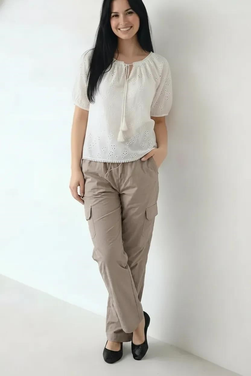 Women Sand Regular Fit Cargos