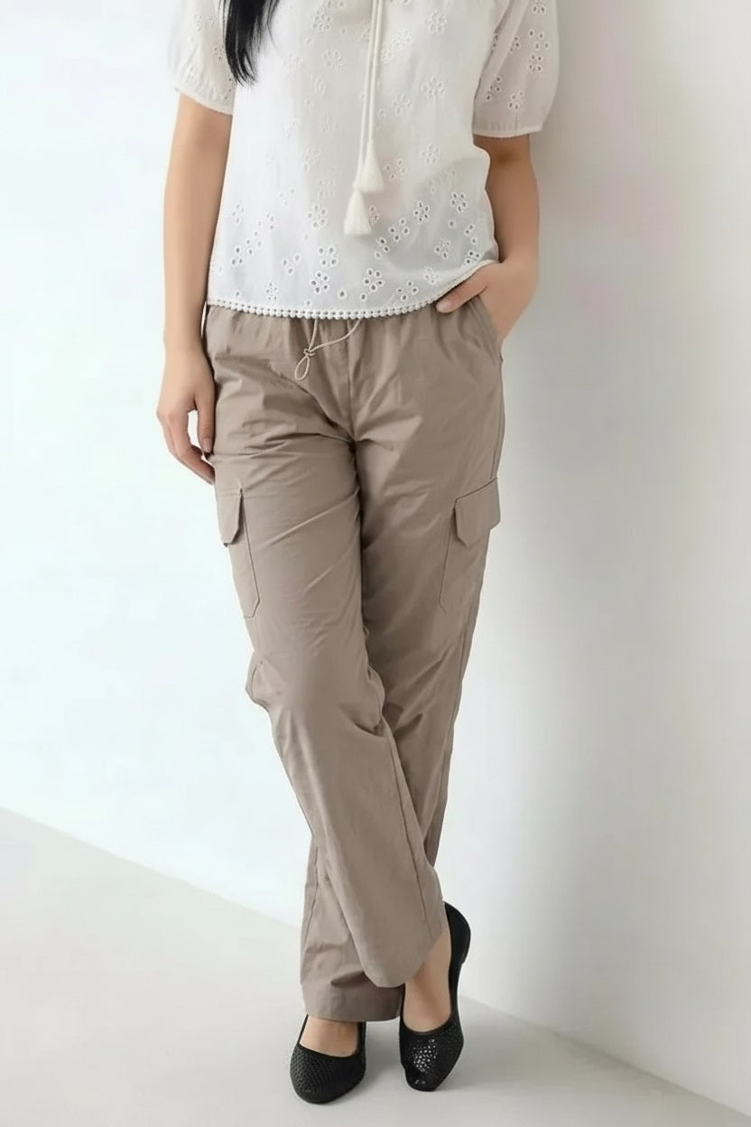 Women Sand Regular Fit Cargos