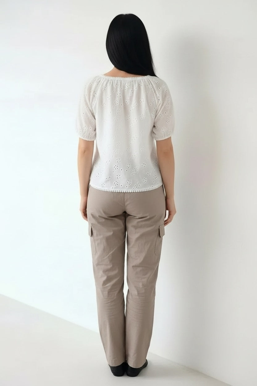 Women Sand Regular Fit Cargos
