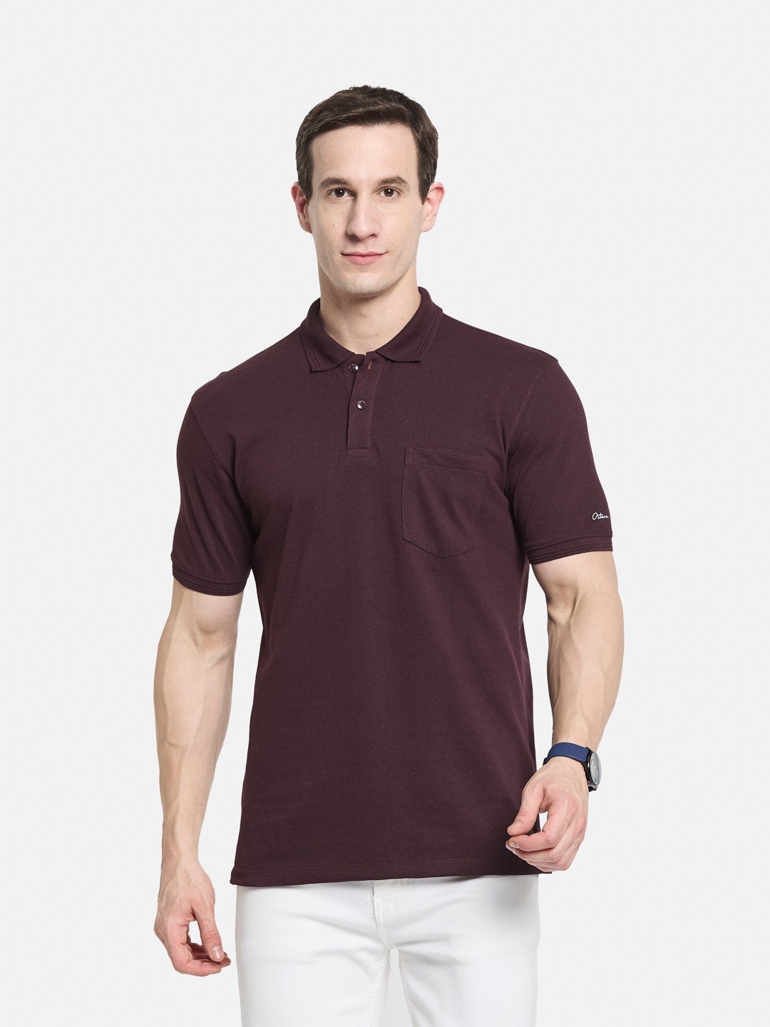 CORE POLO NECK PIQUE  T-SHIRT