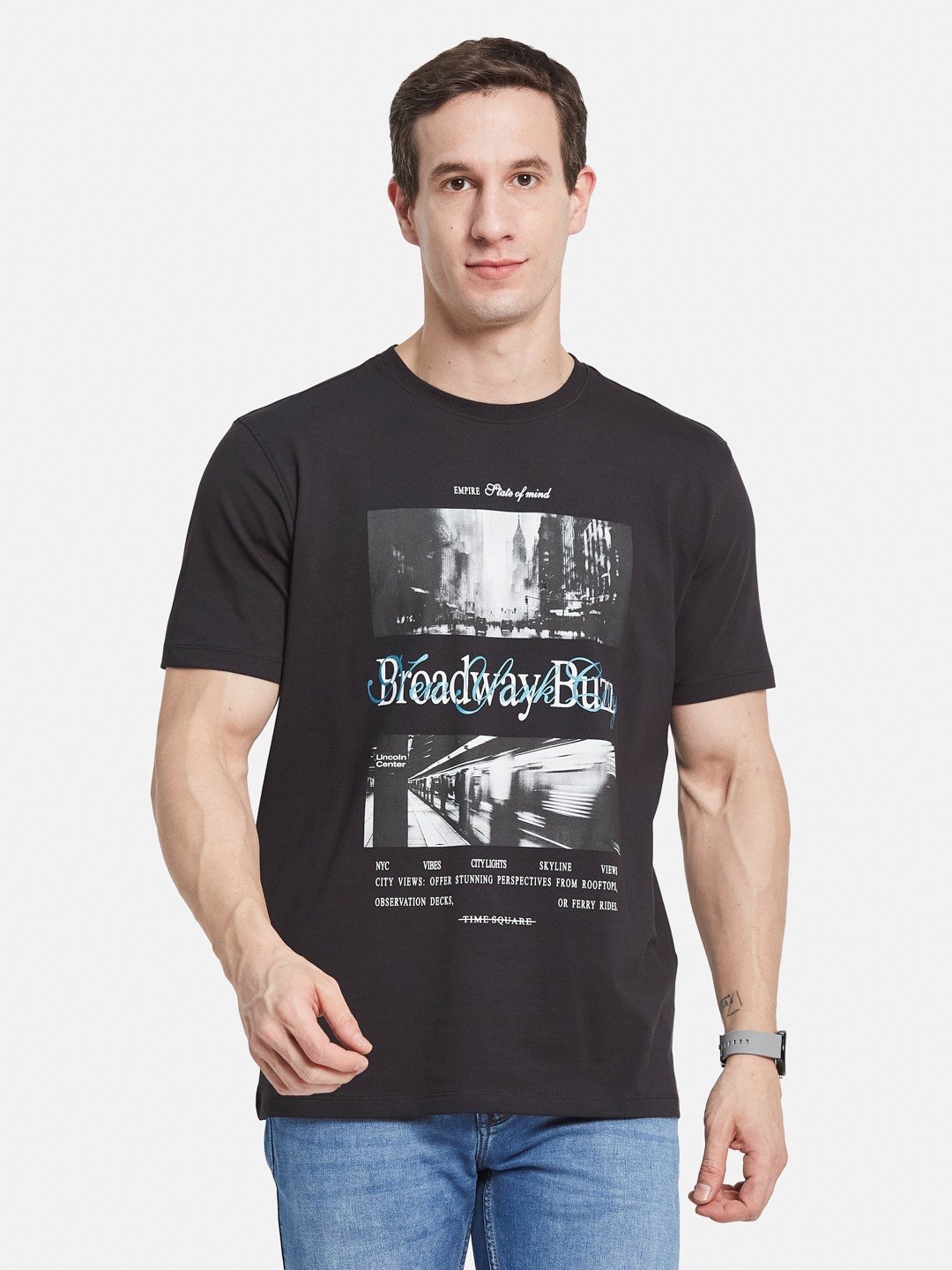Octave Men Printed T-shirt