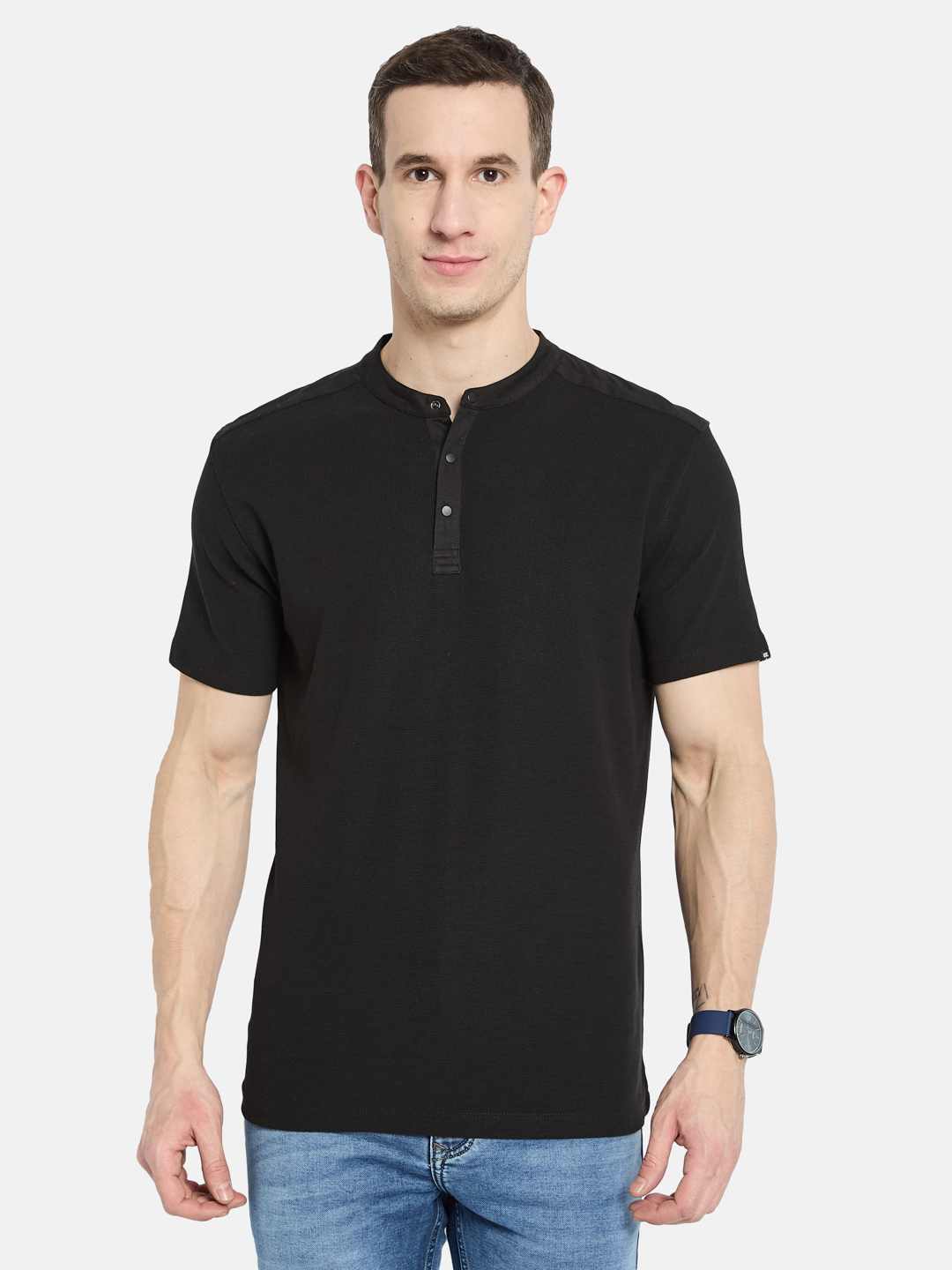 Octave Men Mandarin Collar T-shirt