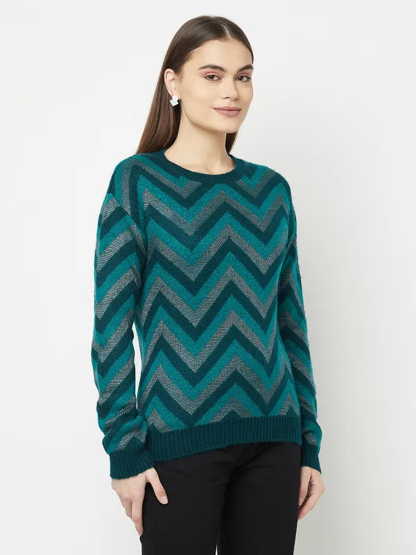 Women Teal Sweaters