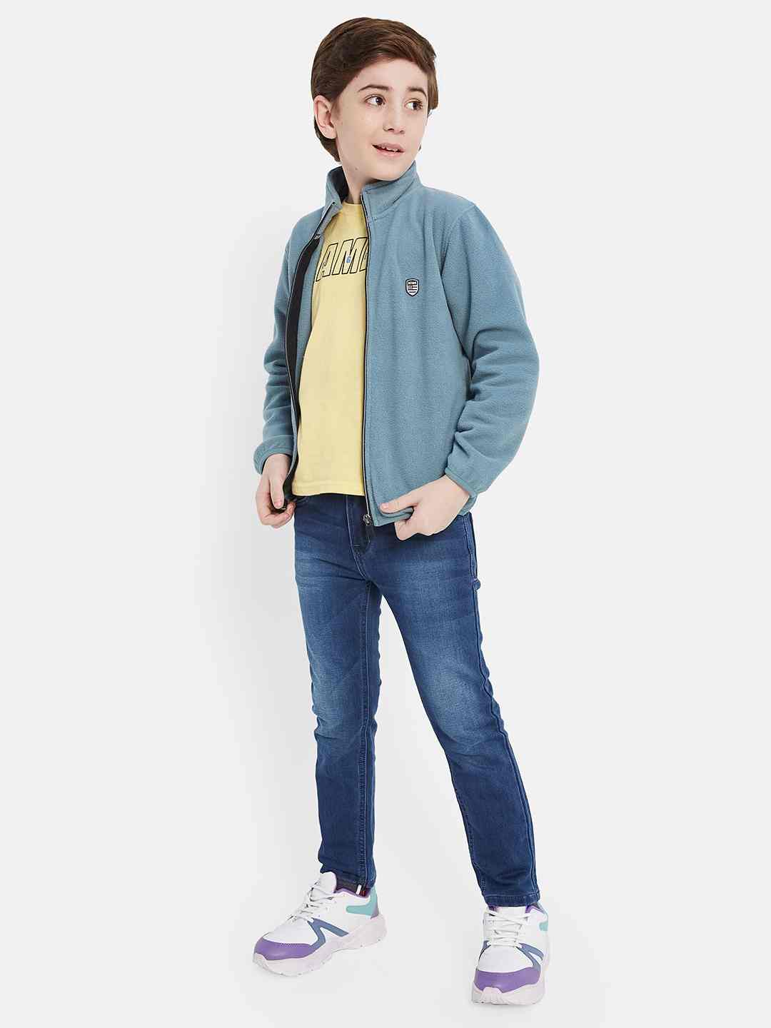 Octave Boys Mock Collar Long Sleeves Fleece Sweatshirt