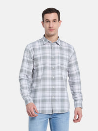 METTLE Men Opaque Checked Casual Shirt