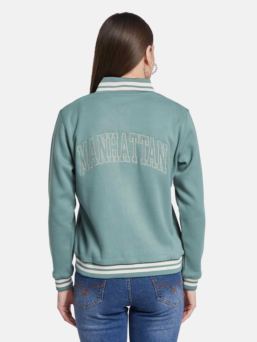 METTLE Women Mock Collar Sweatshirt