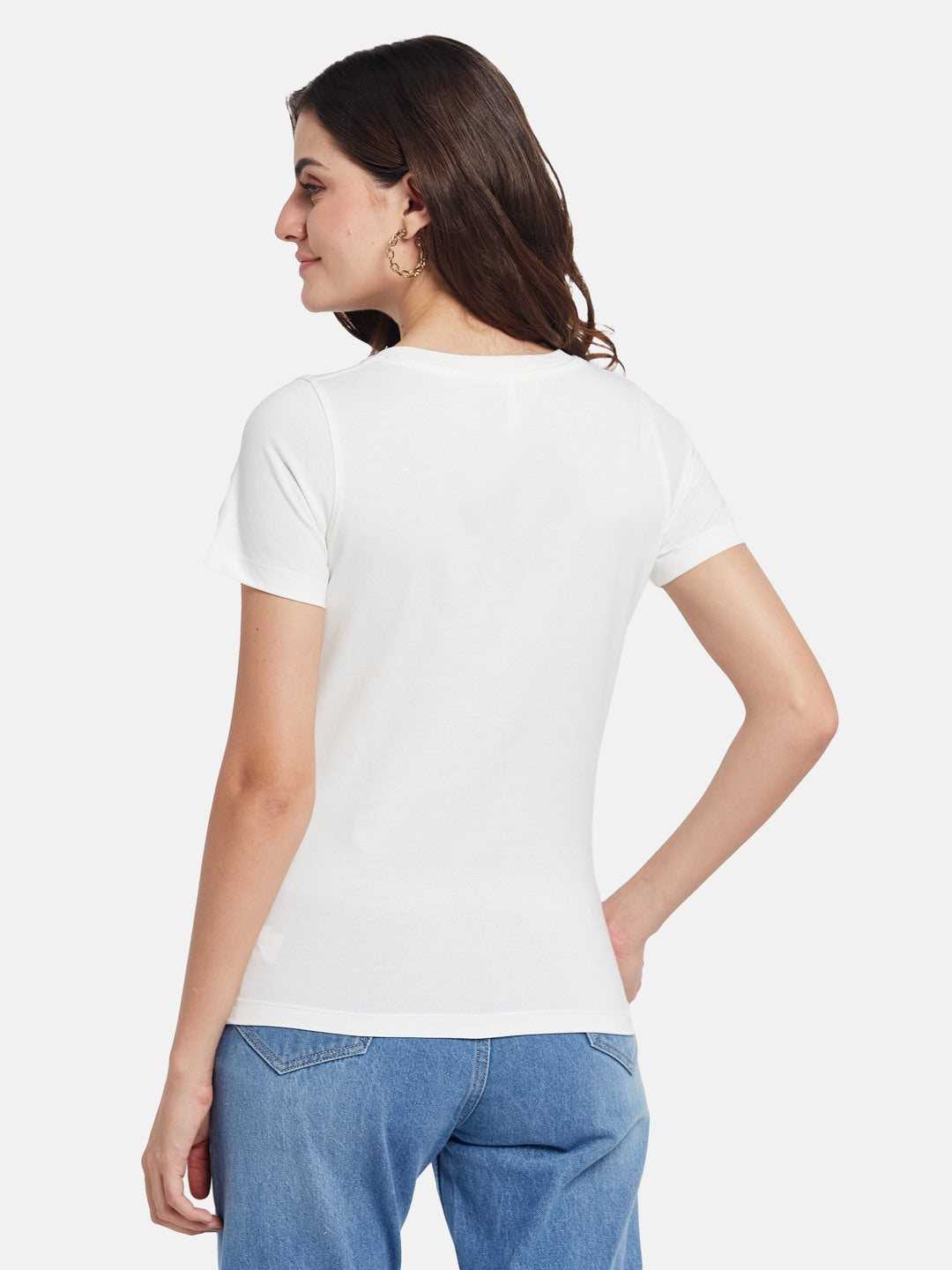 METTLE Graphic Printed Round Neck Cotton T-shirt