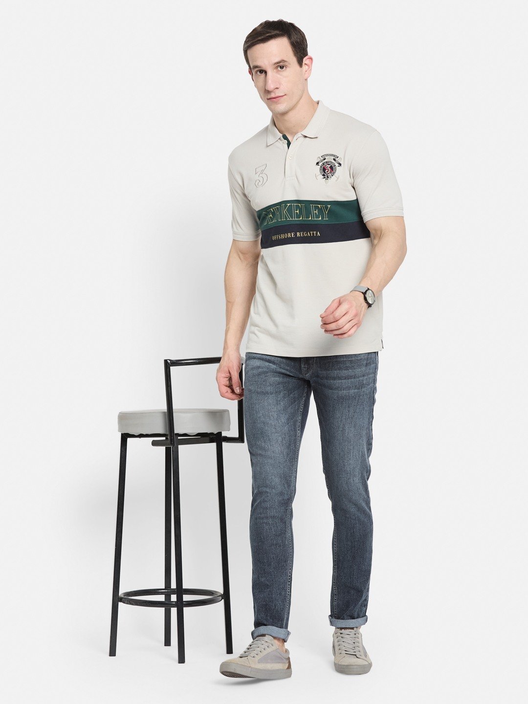 Octave Men Cotton Slim Fit Light Fade Jeans