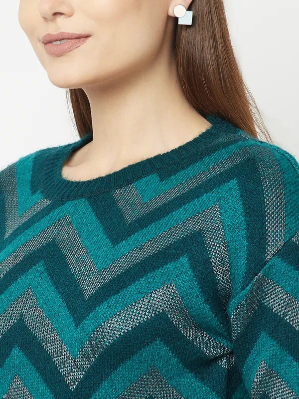 Women Teal Sweaters