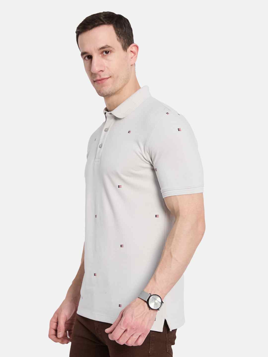 Octave Men Printed Polo Collar T-shirt