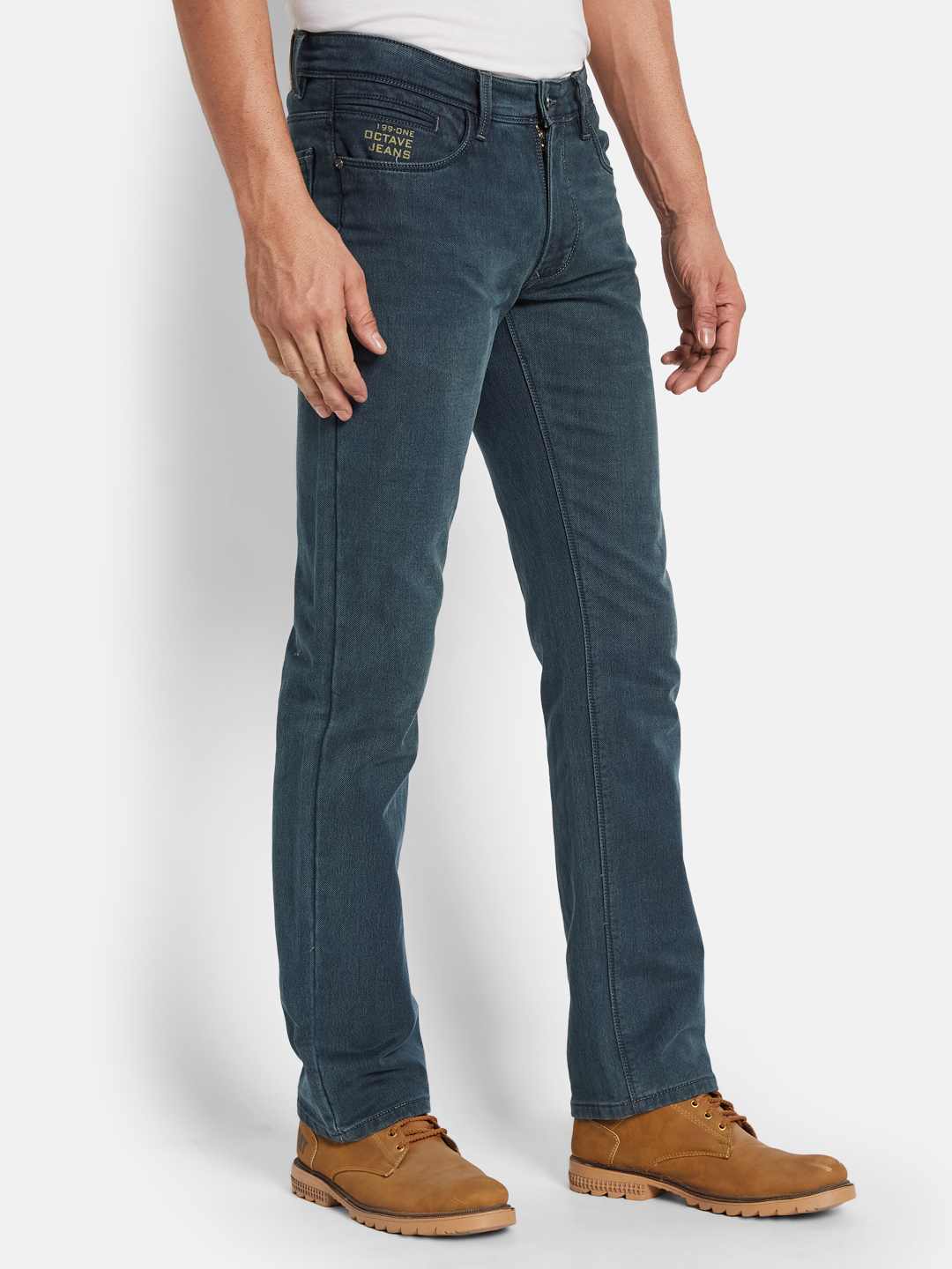 Octave Men Straight Fit Highly Distressed Stretchable Jeans