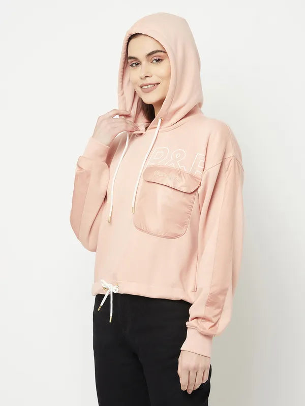 Women Suede Pink Sweatshirts