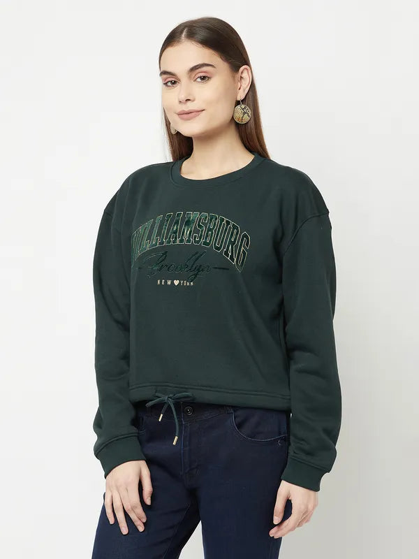 Women Mountain Green Sweatshirts