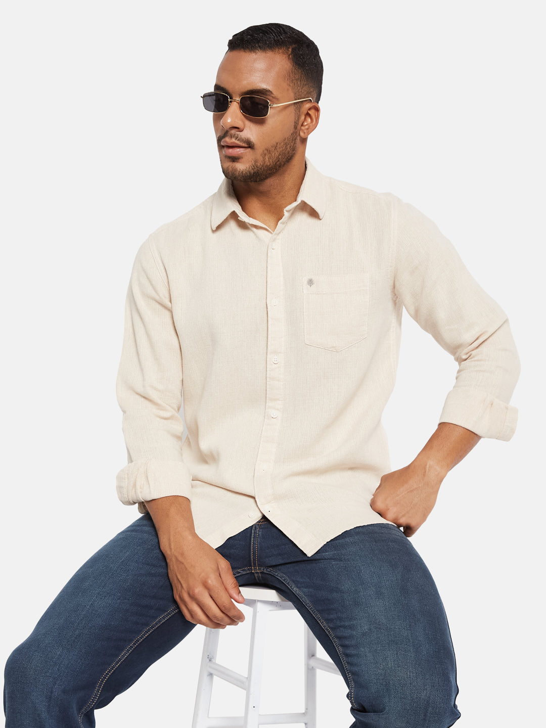 METTLE Men Opaque Casual Shirt