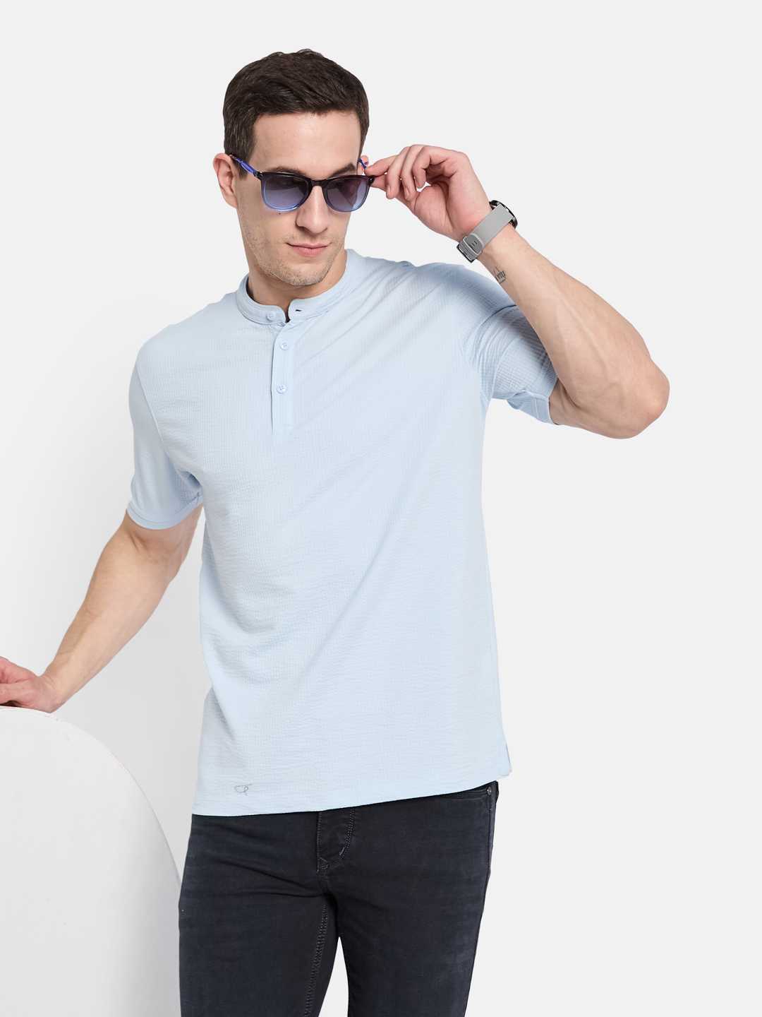 Octave Men Mandarin Collar T-shirt