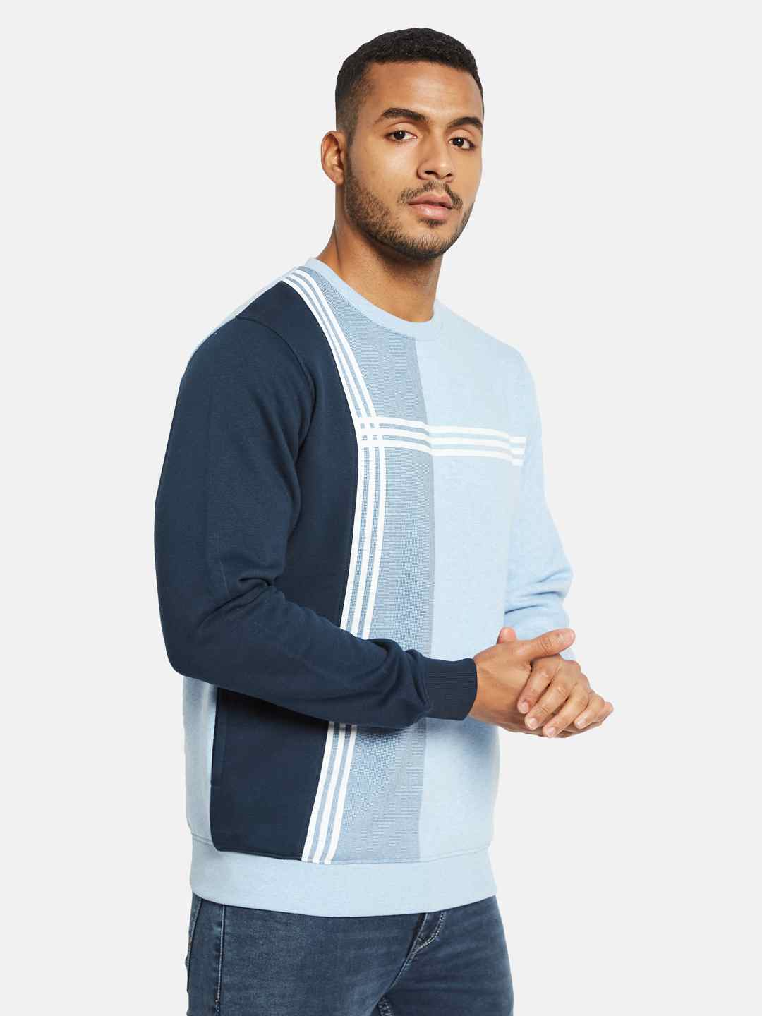 Octave Men Colourblocked Sweatshirt