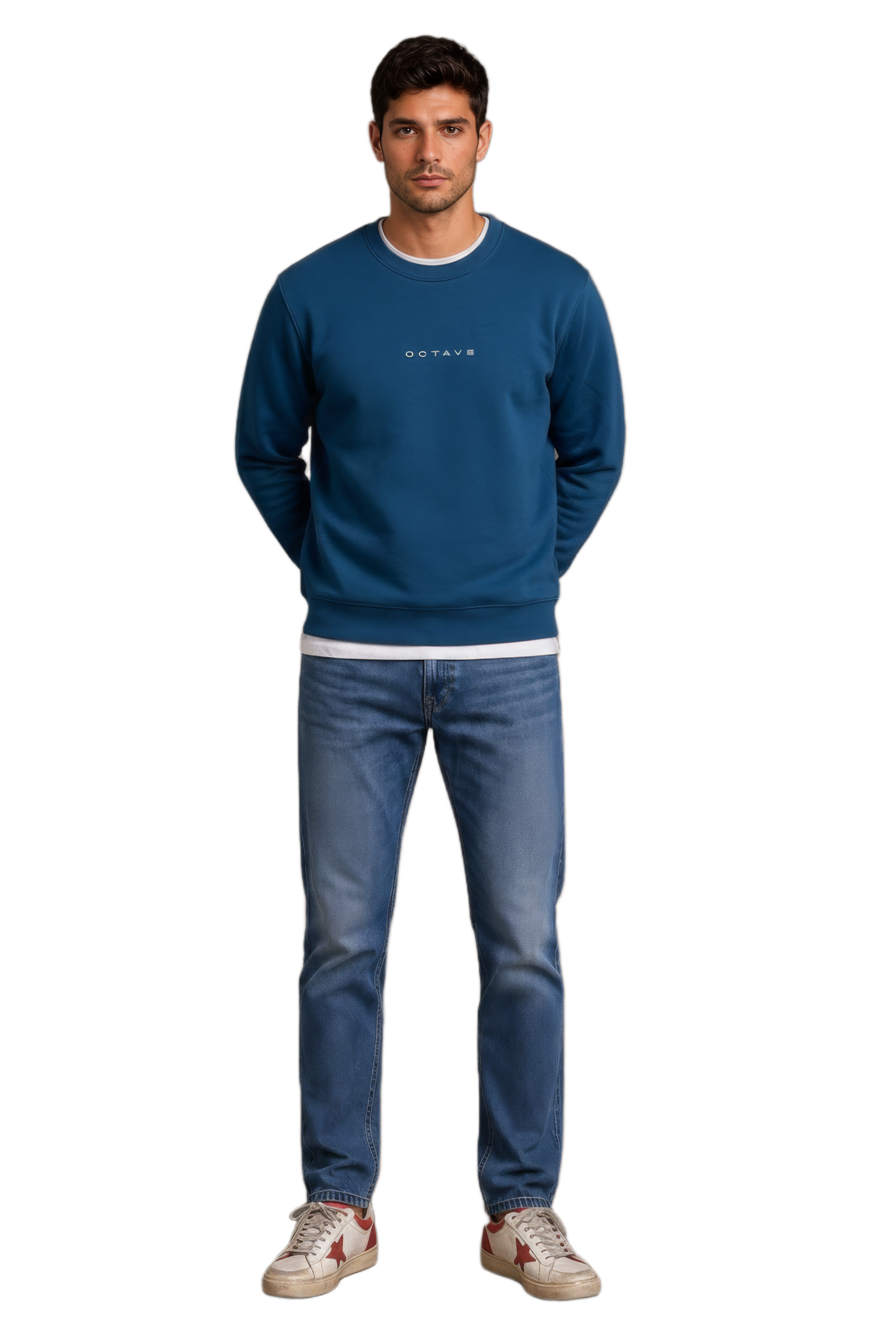 Men’s Premium Pacific Crew Neck Cotton Fleece Sweatshirt
