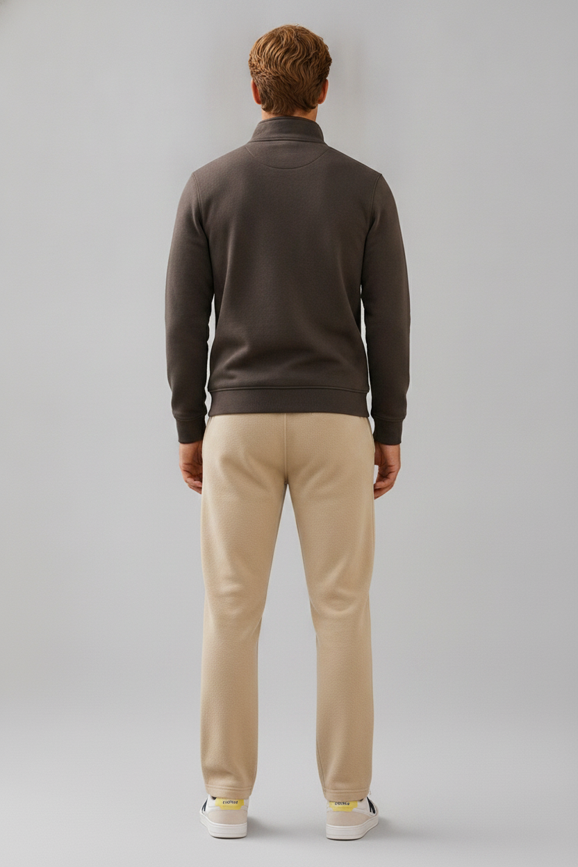Men’s Natural Melange Premium German Velvet  Lower with Drawstring