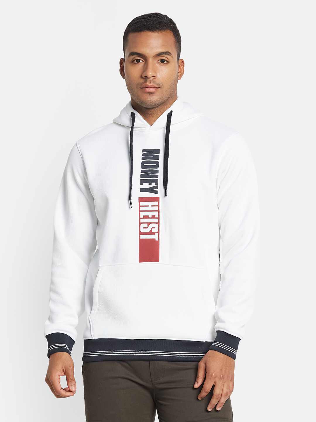 Octave Men Printed Hooded Sweatshirt