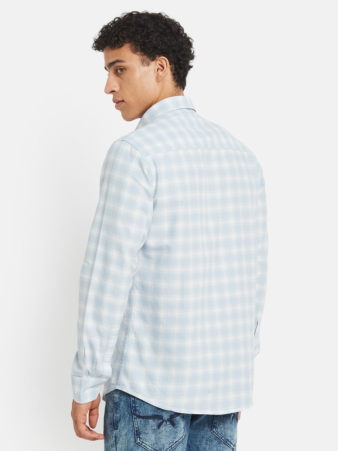 METTLE Checked Long Sleeves Cotton Shirt