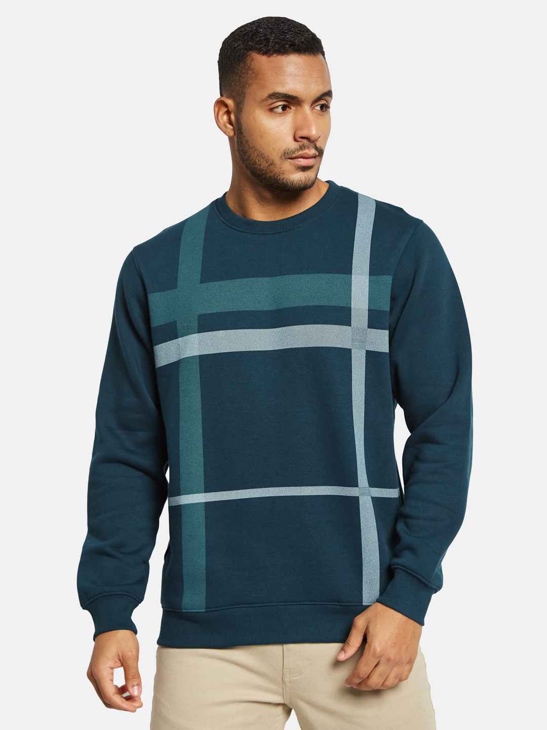 Octave Men Striped Sweatshirt