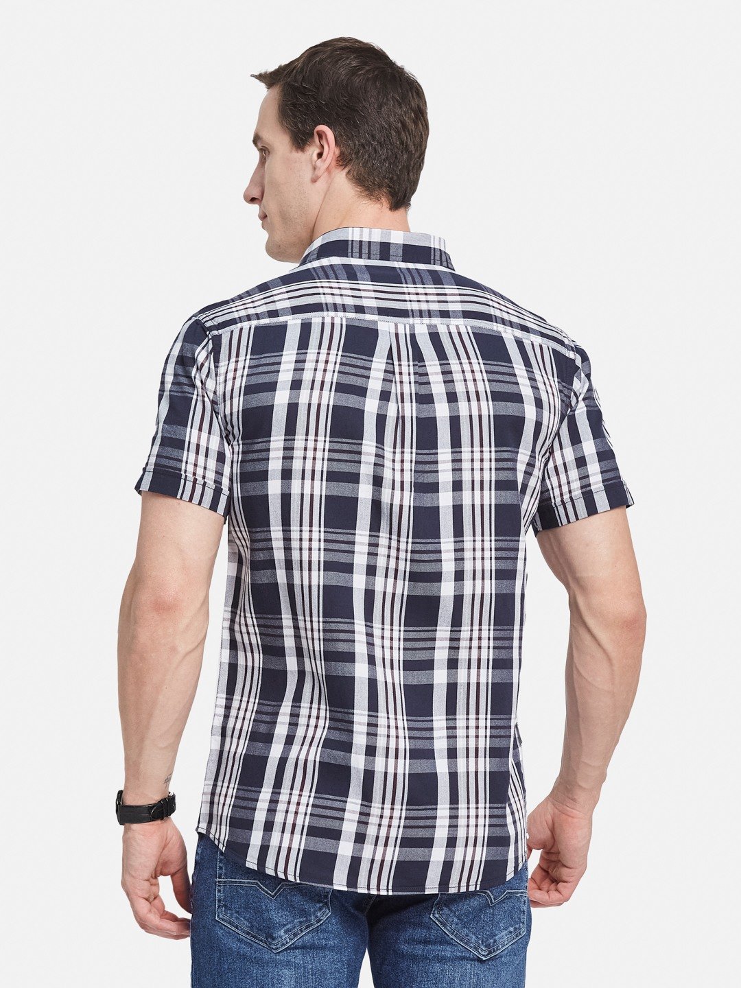 METTLE Men Multi Stripes Opaque Striped Casual Shirt