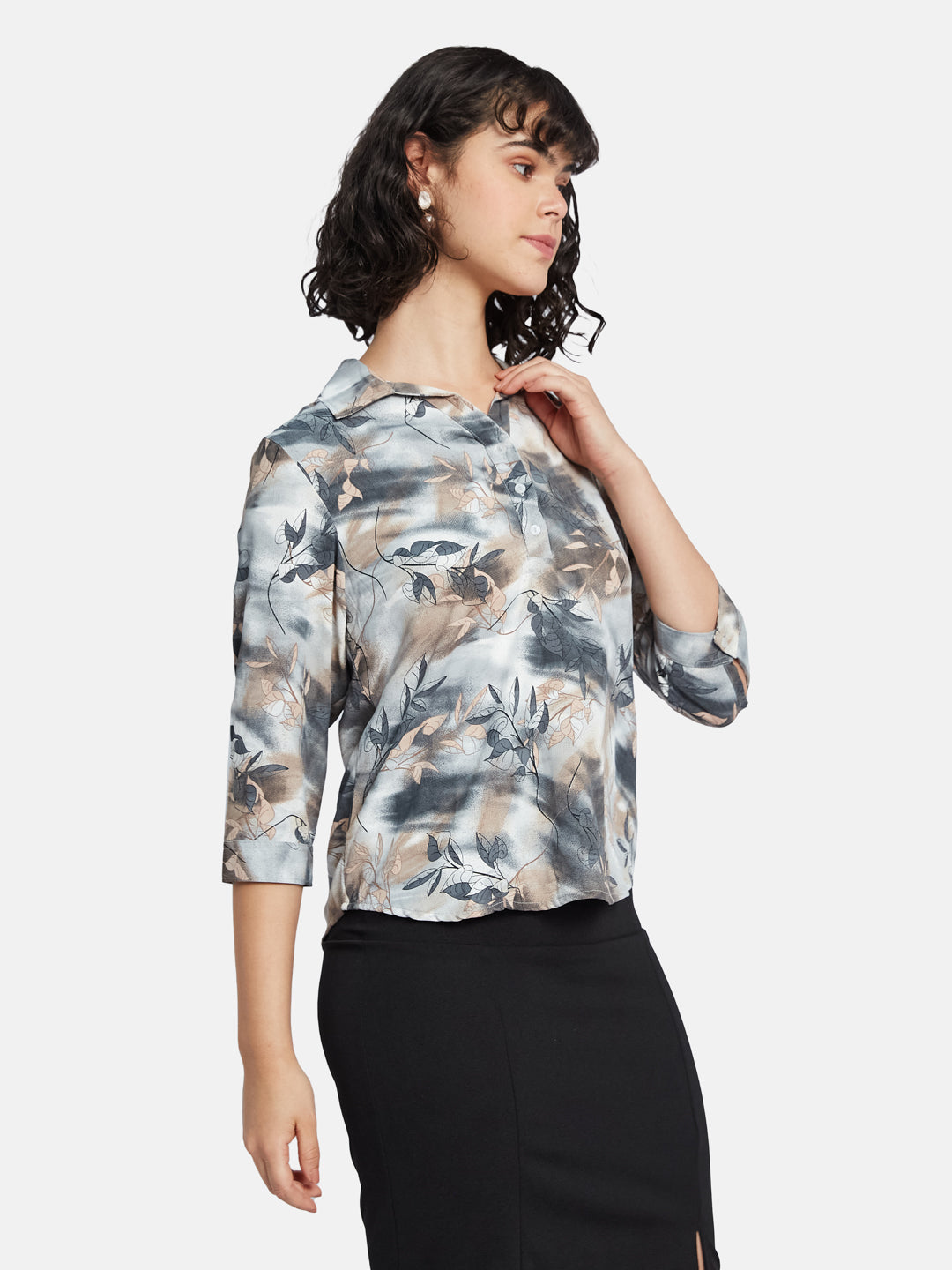 METTLE Floral Print Cotton Top