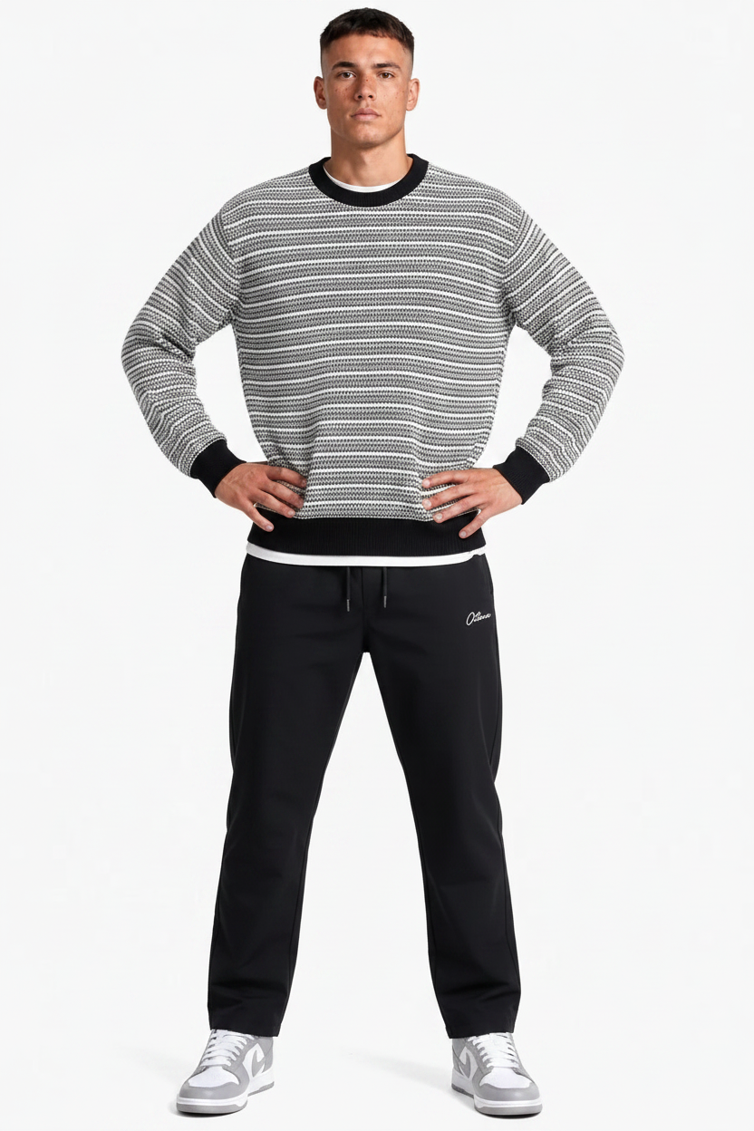 Men’s Black Poplin Lycra Cotton Lower with Drawstring