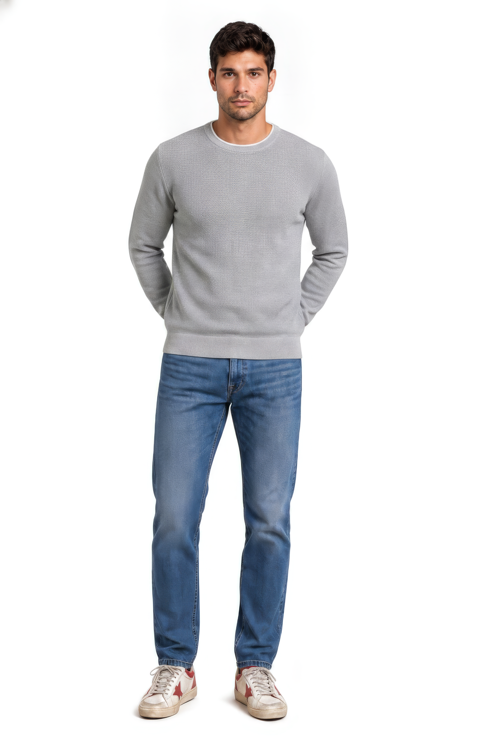 Men’s Structured Cotton Round-Neck Full-Sleeve Winter Top