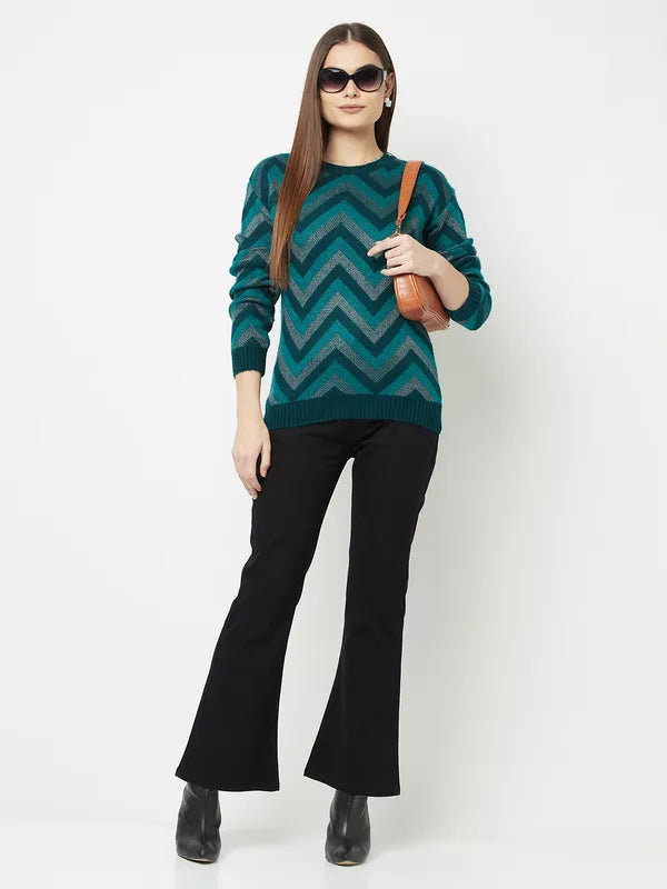 Women Teal Sweaters