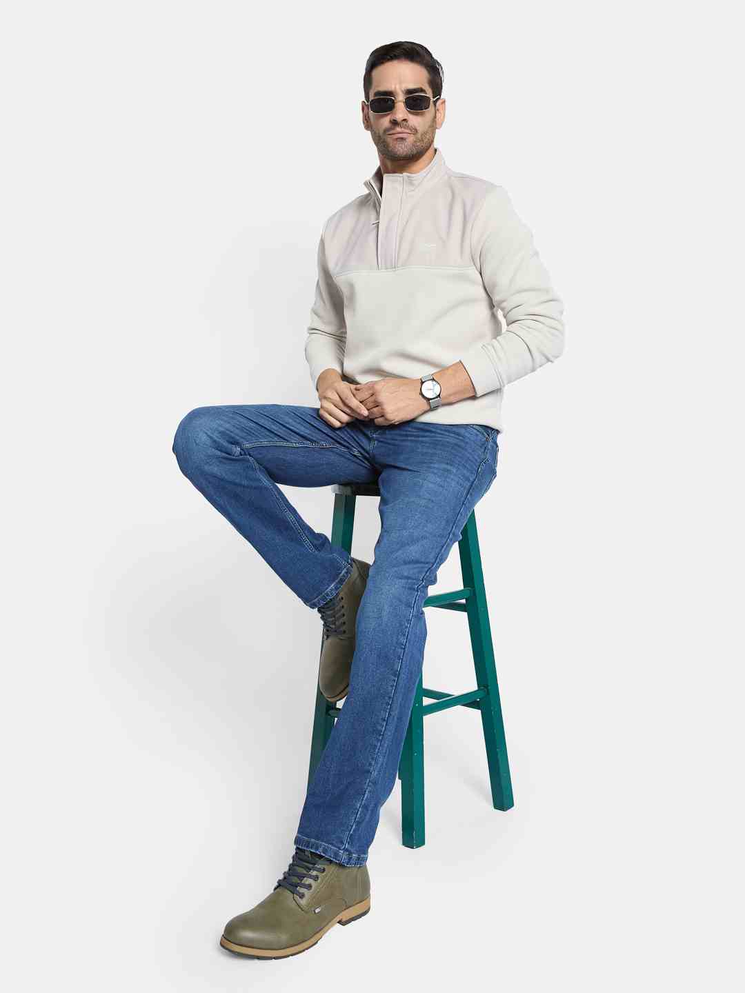 Octave Men High Neck Sweatshirt