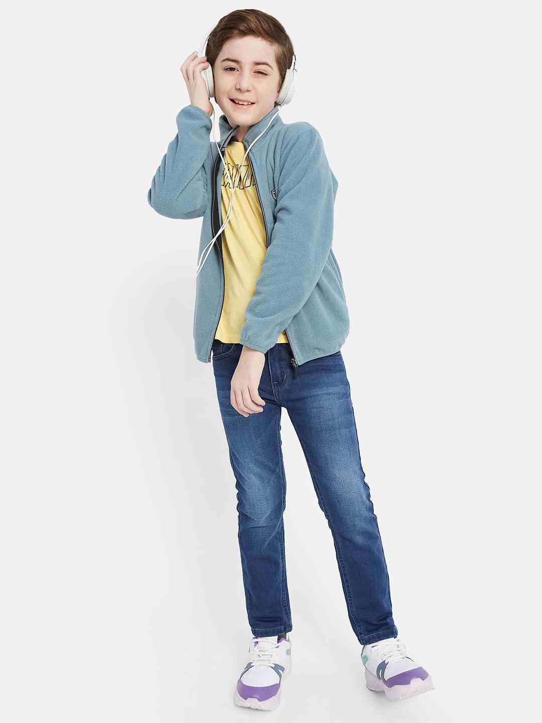 Octave Boys Mock Collar Long Sleeves Fleece Sweatshirt