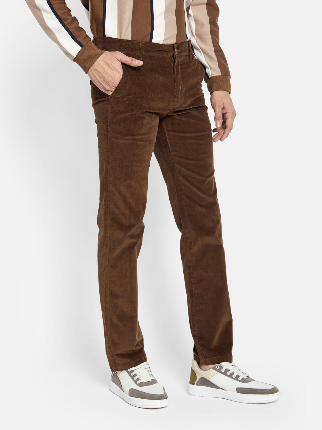 Octave Men Regular Fit Chinos Cotton Trousers