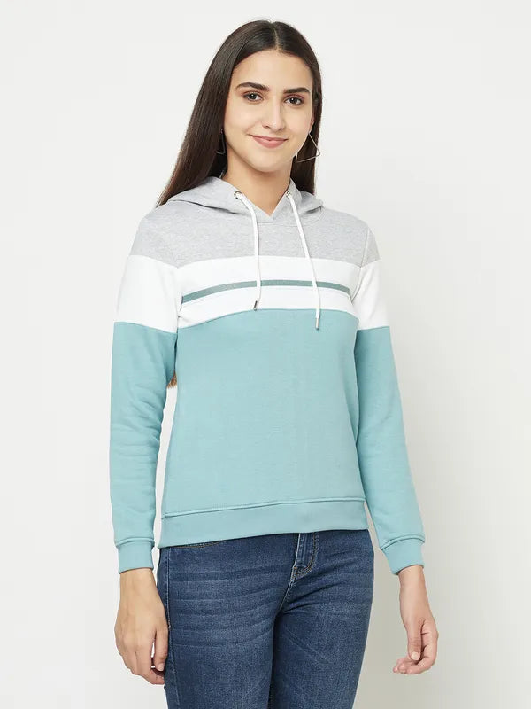 Women Light Teal Sweatshirts