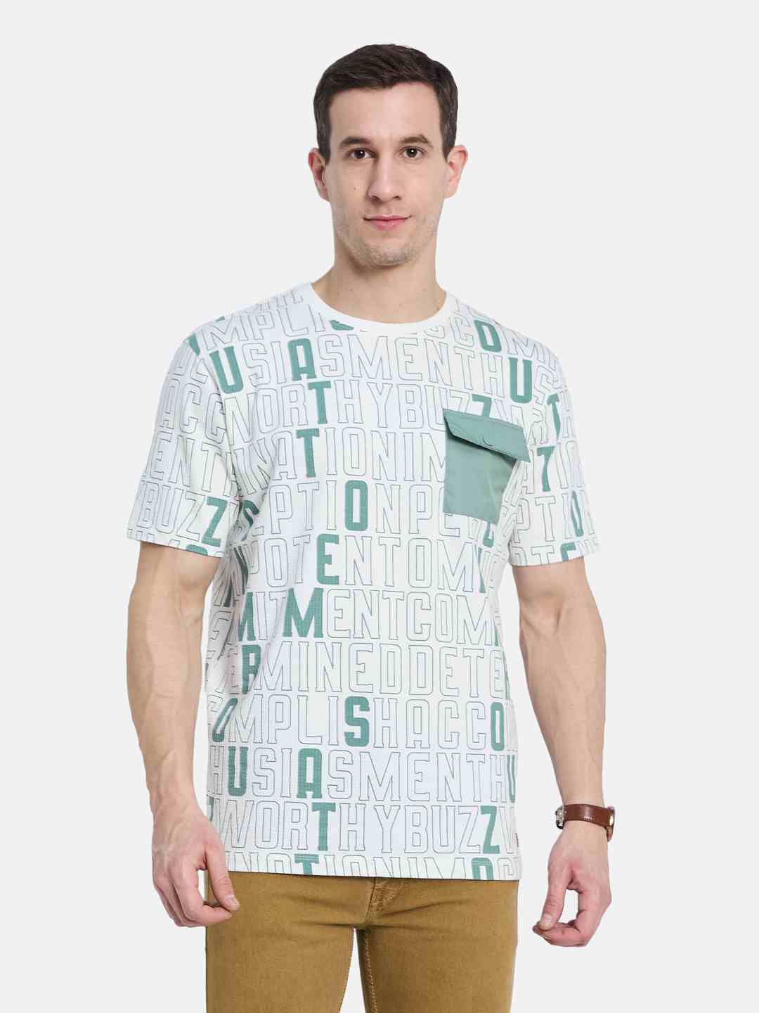 Octave Men Printed T-shirt