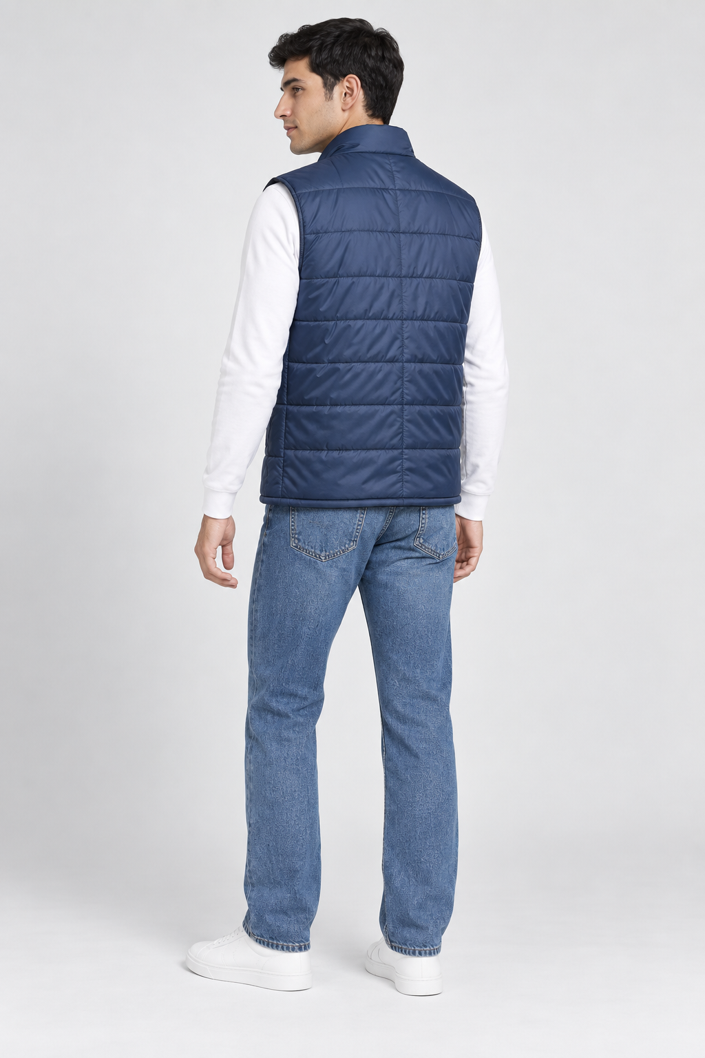 Men’s Wine Lightweight Reversible Woven Puffer Gilet – Regular Fit Sleeveless Jacket